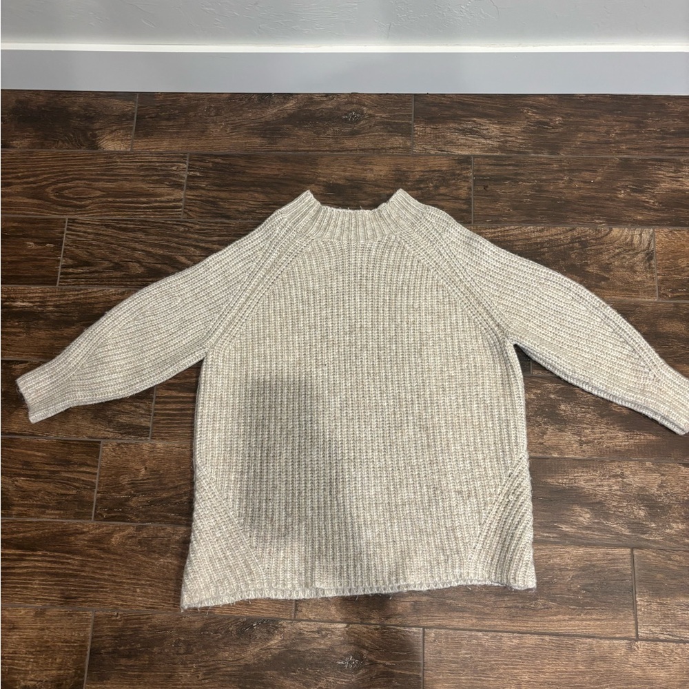 Ava & Viv Ribbed Knit Sweater in Cream